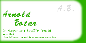 arnold botar business card